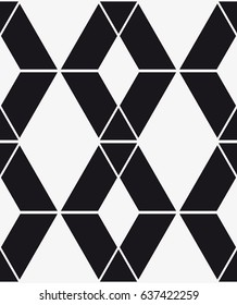 Vector seamless pattern. Modern stylish texture. Repetition of geometric tiles with a grid of rectangles of different shapes.