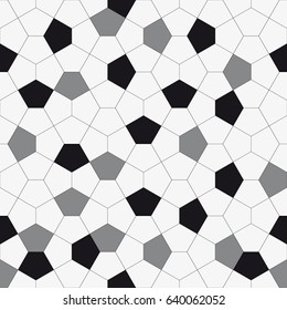 Vector seamless pattern. Modern stylish texture. Repeating geometric tiles with a grid of pentagons.