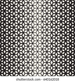 Vector seamless pattern. Modern stylish texture. Repeating geometric tiles with trendy halftone. Hipster simple print with change thickness.