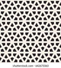 Vector seamless pattern. Modern stylish texture with monochrome bold chevron. Repeating geometric hexagonal grid. Simple graphic design. Trendy hipster geometry.