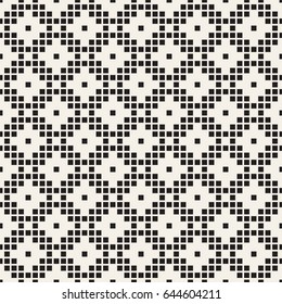 Vector seamless pattern. Modern stylish texture. Repeating geometric tiles with dotted rhombuses or squares. Simple minimalistic backdrop.