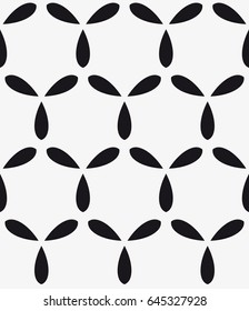 Vector seamless pattern. Modern stylish texture. Repeating geometric tiles with abstract grid of ovals.