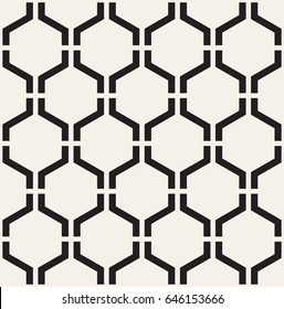 Vector seamless pattern. Modern stylish bold texture. Repeating geometric tiles with hexagonal elements.