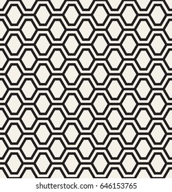 Vector seamless pattern. Modern stylish bold texture. Repeating geometric tiles with hexagonal elements.