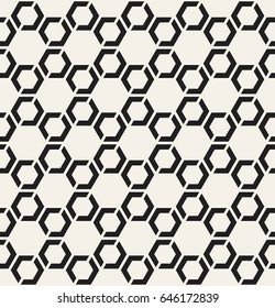 Vector seamless pattern. Modern stylish bold texture. Repeating geometric tiles with hexagonal elements.