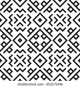 Vector seamless pattern. Modern stylish texture. Hipster monochrome print. Trendy graphic design.