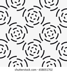 Vector seamless pattern. Modern stylish texture with figures of wavy lines. Geometric abstract background.
