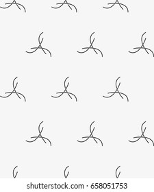 Vector seamless pattern. Modern stylish texture with figures of wavy lines. Geometric abstract background.