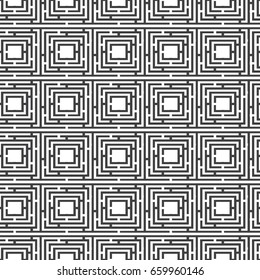 Vector seamless pattern. Modern stylish texture. Repeating geometric tiles with striped squares.