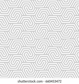 Vector seamless pattern. Modern stylish texture. Monochrome geometric pattern with hexagonal tiles.