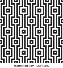 Vector seamless pattern. Modern stylish texture. Monochrome geometric pattern with square tiles.
