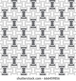 Vector seamless pattern. Modern stylish texture with intersecting thin waved lines. Abstract geometric background
