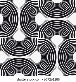 Vector seamless pattern. Modern stylish texture with figures of wavy lines. Geometric abstract background.