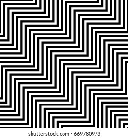 Vector seamless pattern. Modern stylish texture. Monochrome geometric pattern with broken lines.