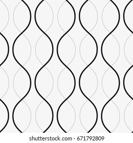 Vector seamless pattern. Modern stylish texture with figures of wavy lines. Geometric abstract background.