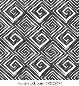 Vector seamless pattern. Modern stylish texture. Repeating Greek pattern.Black and white