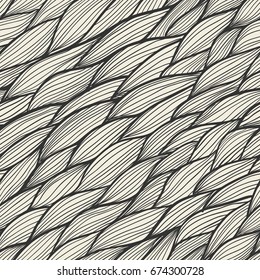 Vector seamless pattern. Modern stylish texture. Abstract background with hand drawn waves.