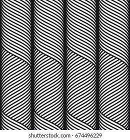 Vector seamless pattern. Modern stylish texture with wavy stripes. Geometric abstract background.
