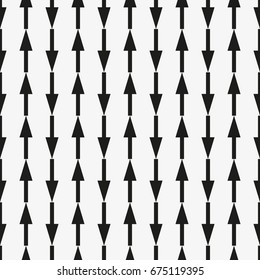 Vector seamless pattern. Modern stylish texture. Repeating abstract background with arrows.