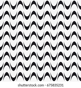 Vector seamless pattern. Modern stylish texture with wavy stripes. Geometric abstract background.