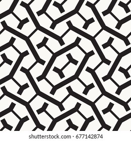 Vector seamless pattern. Modern stylish texture. Repeating geometric tiles with hexagonal weaving elements.