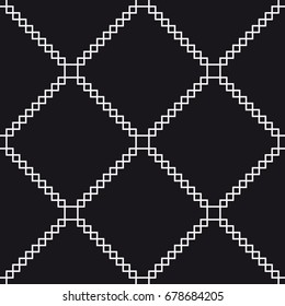 Vector seamless pattern. Modern stylish texture. Repeating geometric tiles with a grid of squares.