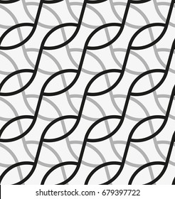 Vector seamless pattern. Modern stylish texture. Repeating geometric tiles with bands of ovals.
