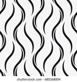 Vector seamless pattern. Modern stylish texture with wavy stripes. Geometric abstract background.