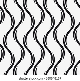 Vector seamless pattern. Modern stylish texture with wavy stripes. Geometric abstract background.