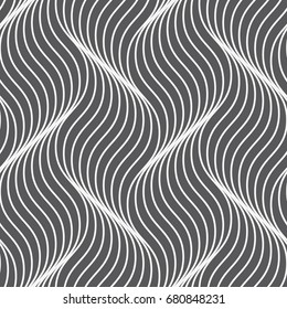 Vector seamless pattern. Modern stylish texture with wavy stripes. Geometric abstract background.