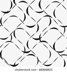 Vector seamless pattern. Modern stylish texture with wavy stripes. Geometric abstract background.