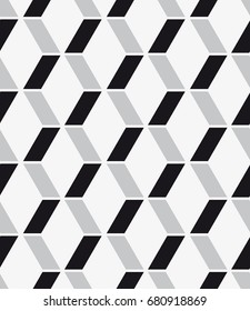 Vector seamless pattern. Modern stylish texture. Repetition of geometric tiles with a grid of rectangles of different shapes.