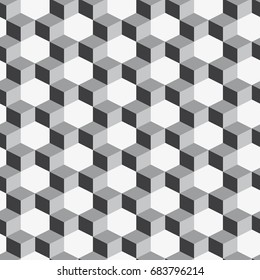 Vector seamless pattern. Modern stylish texture. Repeating geometric tiles with cubes.