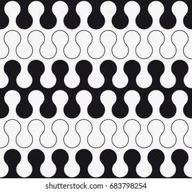 Vector seamless pattern. Modern stylish texture. Repeating geometric tiles from smooth elements.