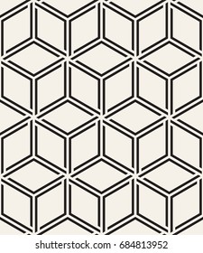 Vector seamless pattern. Modern stylish bold texture. Repeating geometric tiles with striped bold rhombuses.