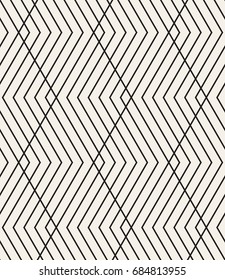 Vector seamless pattern. Modern stylish bold texture. Repeating geometric tiles with linear rhombuses.