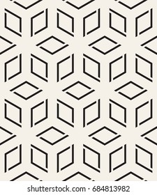 Vector seamless pattern. Modern stylish bold texture. Repeating geometric tiles with striped bold rhombuses.