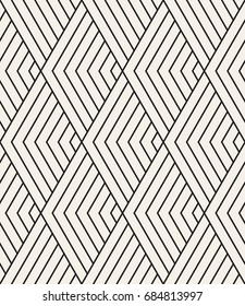Vector seamless pattern. Modern stylish bold texture. Repeating geometric tiles with linear rhombuses.