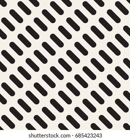 Vector seamless pattern. Modern stylish texture. Striped geometric tiles. Minimalistic  background with diagonal bold rounded elements.