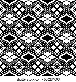 Vector seamless pattern. Modern stylish texture. Monochrome geometric vector