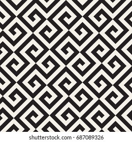 Vector seamless pattern. Modern stylish texture. Repeating Greek pattern. Monochrome swatch with bold meander.