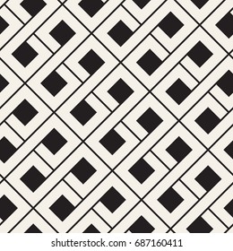 Vector seamless pattern. Modern stylish texture. Repeating geometric tiles with striped squares.