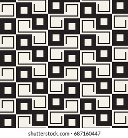 Vector seamless pattern. Modern stylish texture. Repeating geometric tiles with striped squares.