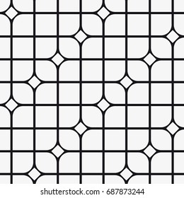 Vector seamless pattern. Modern stylish texture. Repeating geometric tiles with a grid of squares.