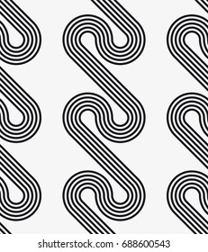 Vector seamless pattern. Modern stylish texture with wavy stripes. Geometric abstract background.