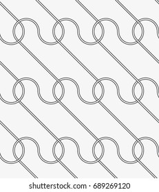 Vector seamless pattern. Modern stylish texture with wavy stripes. Geometric abstract background.