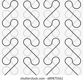 Vector seamless pattern. Modern stylish texture with wavy stripes. Geometric abstract background.