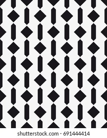 Vector seamless pattern. Modern stylish texture. Repeating geometric tiles with a grid of rhombuses.