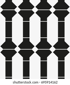 Vector seamless pattern. Modern stylish texture. Repetition of geometric tiles with a grid of rectangles of different shapes.