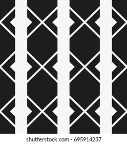 Vector seamless pattern. Modern stylish texture. Repetition of geometric tiles with a grid of rectangles of different shapes.
